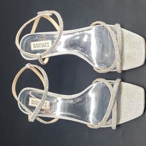 Badgley Mischka Unity Wedge Wedding Bridal Party Sandal Size 12